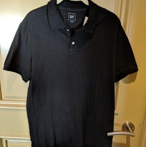 BNWT Mens GAP black polo shirt